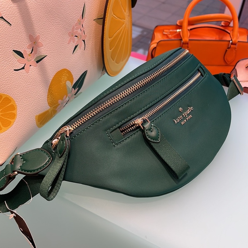 Kate Spade Chelsea Nylon Belt Bag Fanny Pack 
Color: Deep Jade
NWT - Picture 14 of 16